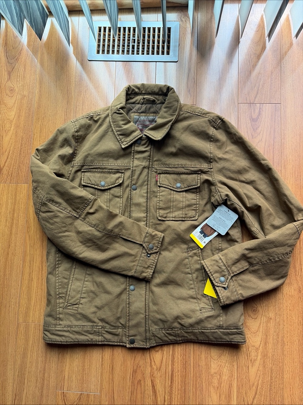Levi's Lightweight Quilted Lining Cotton Jacket LM5SC307 Brown Mens M